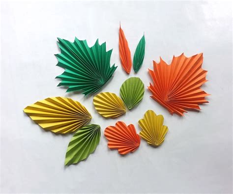 paper leaves for decoration|leaf paper folding crafts.